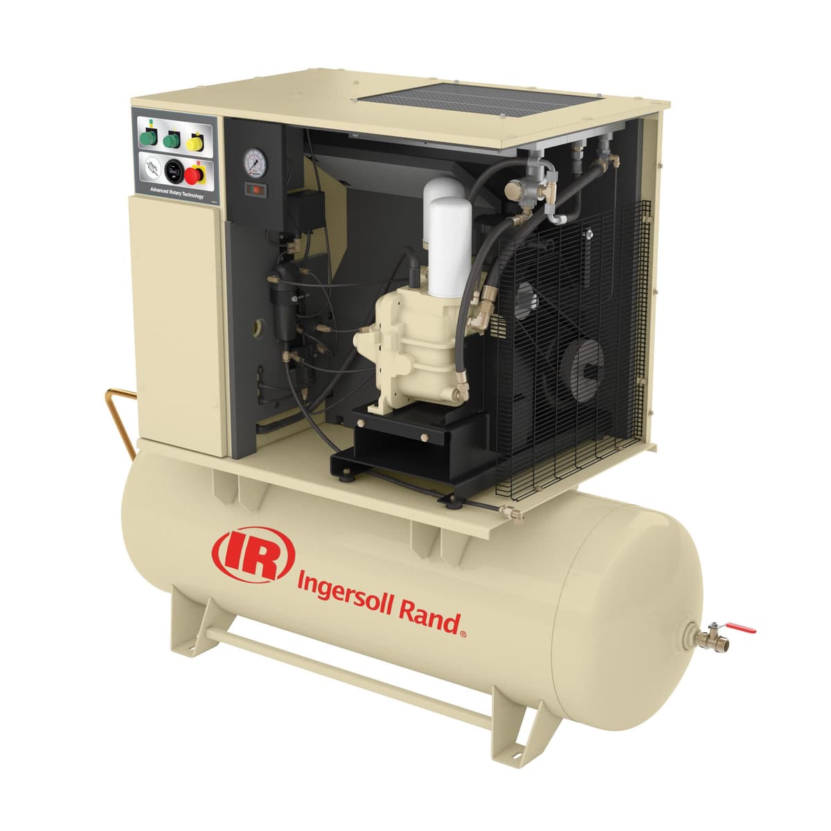 Rotary Screw Compressor: UP6-10-125; 460-3-60; MAX 125 PSI/ 80-Gal. Tank Mounted thumbnail 2