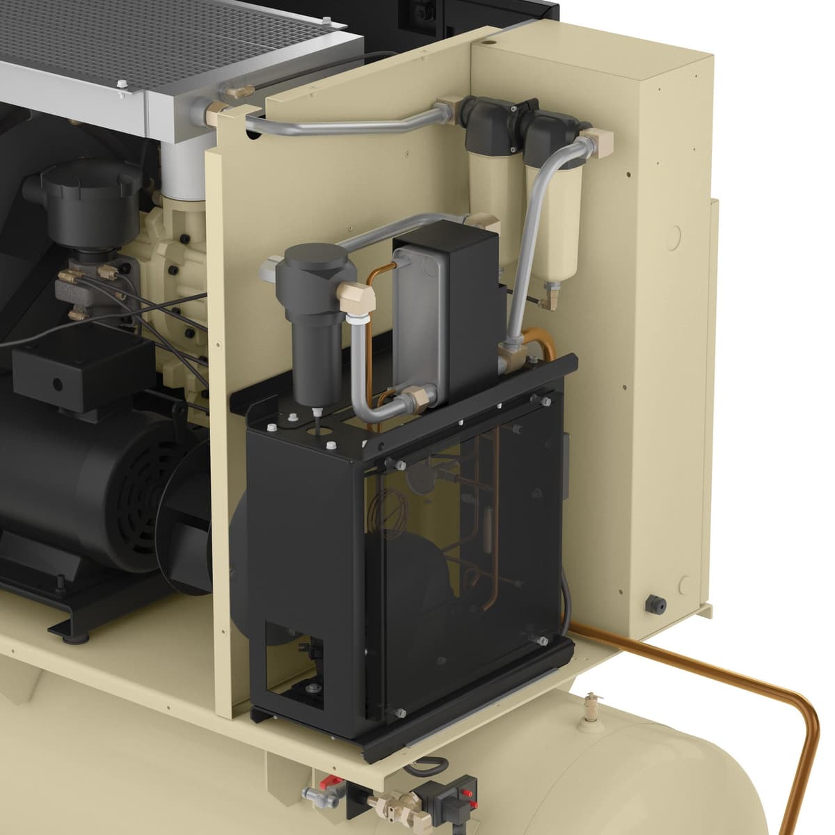 Rotary Screw Compressor: UP6-5TAS-150; 460-3-60; MAX 150 PSI/ 80-Gal. Tank Mtd./ Dryer thumbnail 3