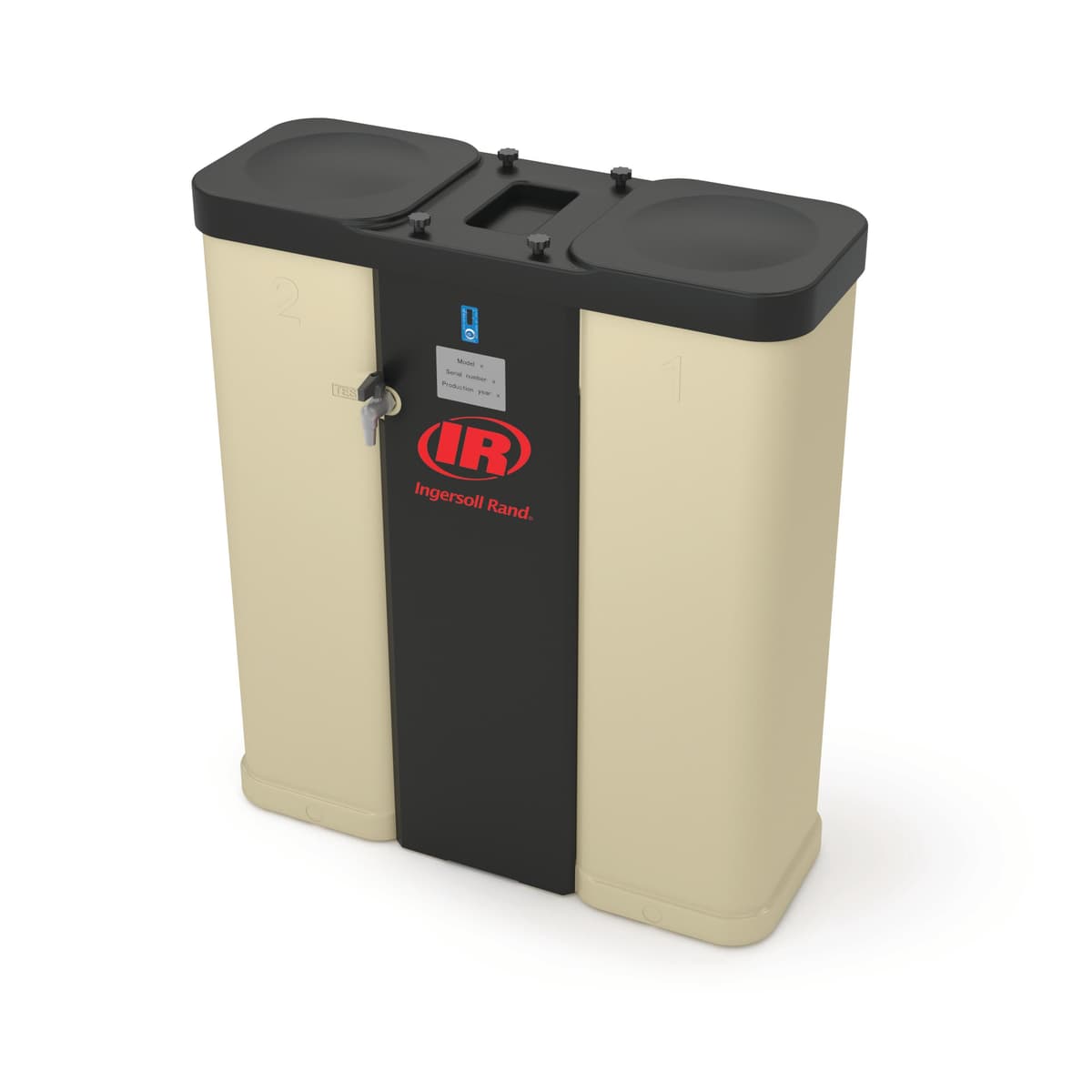 Ingersoll Rand PolySep Green EPA compliant condensate management module, uses advanced zeolite adsorption media for effective separation of polyglycol lubricants