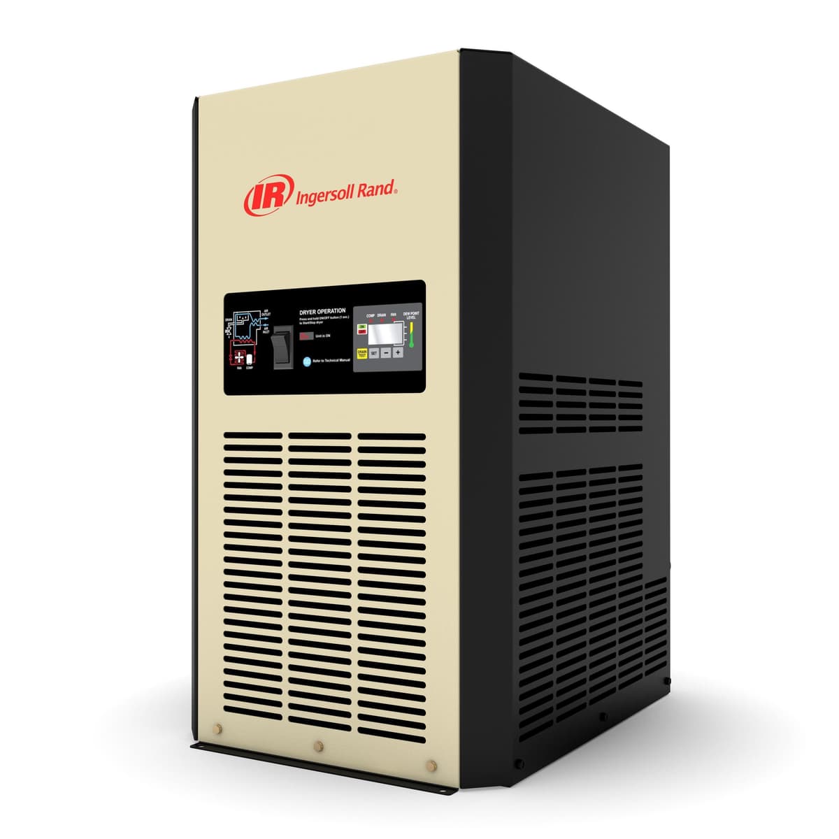 Ingersoll Rand D-IN Series non-cycling refrigerated dryer (75-100 SCFM), rated for pressure dewpoint of 38°F and reliable industrial air treatment