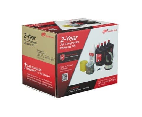 Ingersoll Rand OEM 2-year warranty start-up kit for reciprocating air compressors, gas model, comprehensive kit for extended maintenance and protection