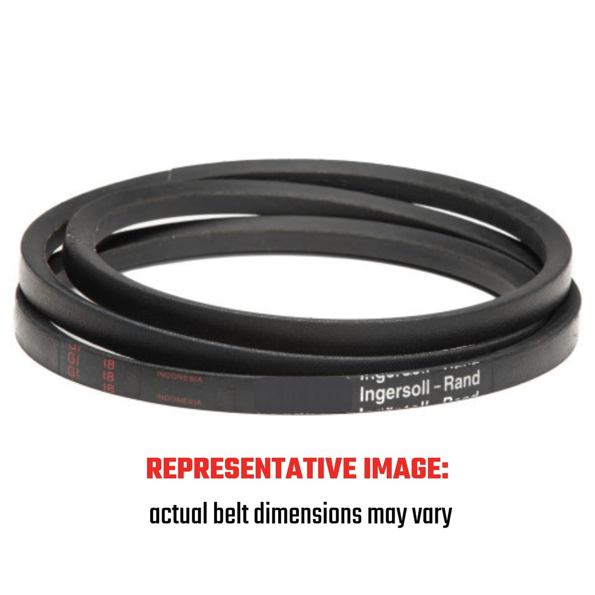 OEM replacement drive belt for Ingersoll Rand reciprocating air compressors, designed and tested for superior performance