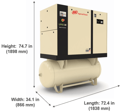 Rotary Screw Compressor: PKG, UP6S-20-125, 230/3/60, TAS, 120 GAL. thumbnail 10